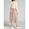 thumbnail image 3 of Tulle Skirts for Women Long Length Tutu Fairy Tiered Skirt A Line Mesh Elastic Waist Skirts, 3 of 6
