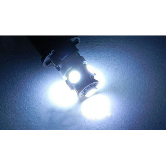 EGNMCR 5PCS T10 5-SMD 5050 3W LED Light Bulbs 192 168 194 W5W 2825 158 Cool WH Light Bulbs