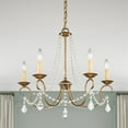 thumbnail image 2 of Beaumont Lane 5 Light Chandelier in Antique Gold Leaf, 2 of 9