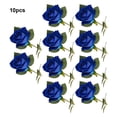 thumbnail image 4 of Advancent 10 flores artificiales para decoración de bodas, fáciles de limpiar, ecológicas, a precio asequible, flores artificiales para Decoración azul, 4 of 6