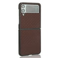 thumbnail image 3 of Allytech Filp Case Compatible with Samsung Galaxy Z Flip 3,Luxury PU Leather+Soft TPU With Shockproof Case for Samsung Galaxy Z Flip 4 6.7 inch,Brown, 3 of 6