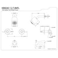 thumbnail image 2 of Kingston Brass KB8247NFL NuWave French Tub and Shower Faucet, Brushed Brass, 2 of 2