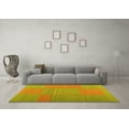 thumbnail image 3 of Ahgly Company Machine Washable Indoor Rectangle Abstract Yellow Contemporary Area Rugs, 2' x 4', 3 of 4