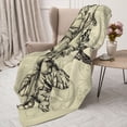 thumbnail image 3 of Sikiie Vintage Floral Cozy Flannel Fleece Throw Blanket: Lightweight & Thick for All Seasons - Perfect for Women, Men, & Kids"80"x60", 3 of 6