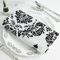thumbnail image 4 of BalsaCircle 10 Pieces 20" Black White Damask Flocking Taffeta Linen Napkins, 4 of 4