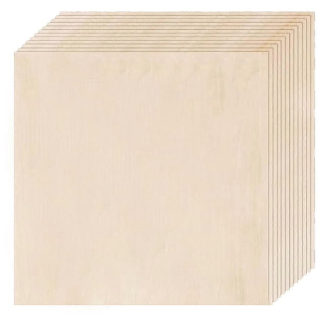 Basswood Sheets 12 Pack,12x12x1/8Inch Plywood Sheets,3mm Basswood for Laser Cutting,Laser Engraving