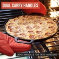 thumbnail image 2 of Pre‑seasoned 11‑inch Cast Iron Skillet, Double Loop Handles, Even Heating, Oven Stove Campfire Safe, Versatile Pan for Pizza & Cooking, Durable Cookware, 2 of 7