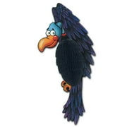 Beistle 17" Over-The-Hill Hanging Vulture; Black/Blue/Orange 4/Pack 55767