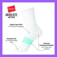 thumbnail image 5 of Hanes Girls Crew Socks Value Pack, 5-Pack, Absolute Active Crew Socks for Girls, 5 of 7