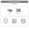 thumbnail image 3 of Regency Heights 5-Piece Twin/Twin XL Bed in a Bag Set, Reversible Comforter with Sheet Set and Shams, Grey, Solid Color, 3 of 12