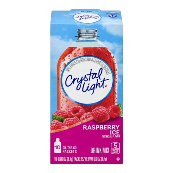 Crystal Light Raspberry Ice Sugar Free Drink Mix Singles (Pack of 26)