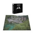 thumbnail image 3 of Ambesonne Lake Jigsaw Puzzle Durable Cardboard, Waterfall Mountains Tree Print, 1000 pcs, Olive Green and Warm Taupe, 3 of 5