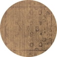 thumbnail image 1 of Ahgly Company Indoor Round Oriental Brown Industrial Area Rugs, 7' Round, 1 of 4