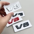 thumbnail image 5 of ZWP ABS Chrome Letters Car Fender Side Badge Sticker V8 Emblem Logo Decals Compatible With Mercedes G Class S600 W222 S500 W140 CL600 CLS63, 5 of 5