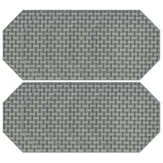 Furnish My Place Union Indoor/Outdoor Commercial Navy Color Rug, Pet-Friendly, Home Decor Commercial Rug for Living Room, Bedroom, Wedding, Event, Made in USA, 3' Octagon - Set of 10