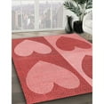 thumbnail image 2 of Ahgly Company Indoor Rectangle Patterned Ruby Red Area Rugs, 7' x 10', 2 of 6