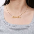 thumbnail image 2 of Custom Stainless Steel Wing Pendant Necklace Gold Chain Personalized Name Necklaces Choker Jewelry Necklaces for Women, 2 of 5