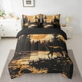 thumbnail image 2 of Manfei Teens Wildlife Deer Bedding Comforter Set 7 Pieces, Farmhouse Animal Full Bedding Set, Rustic Countryside Reversible Fitted Sheet Flat Sheet, Lightweight Room Decor, 2 of 7