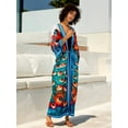 thumbnail image 2 of Edolynsa Printed Beach Kimono Cardigan Long Swimsuit Cover up Flowy Beachwear Summer Lightweight Jacker Vacation Outfis, 2 of 8