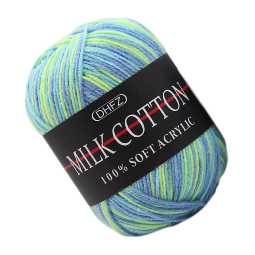 NICEEC 3×100g Soft Cotton Yarn Colorful Yarn 6 ply Baby Yarn for Knitting  Crochet Light Worsted Yarn Multi-colorde Yarn 100% Cotton Yarn for DIY  Craft