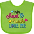 thumbnail image 3 of Inktastic My Aunt and Uncle Love Me with Hearts Boys or Girls Baby Bib, 3 of 4