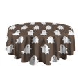 thumbnail image 5 of Happy Halloween Round Tablecloth Waterproof Spillproof Tablecolths Pumpkin Skull Bat Spider Table Cloths for Halloween Birthday Wedding Graduation (70x70 inches), 5 of 6