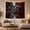 Dragon Pavilion, variant on Dragon Coiling Around Full Moon Against Pagoda Scene, Mysterious Fantasy for Men, Dark Asian Art Decor, Halloween Gift, Tapestry Wall Hanging for Gaming Room and Living Room
