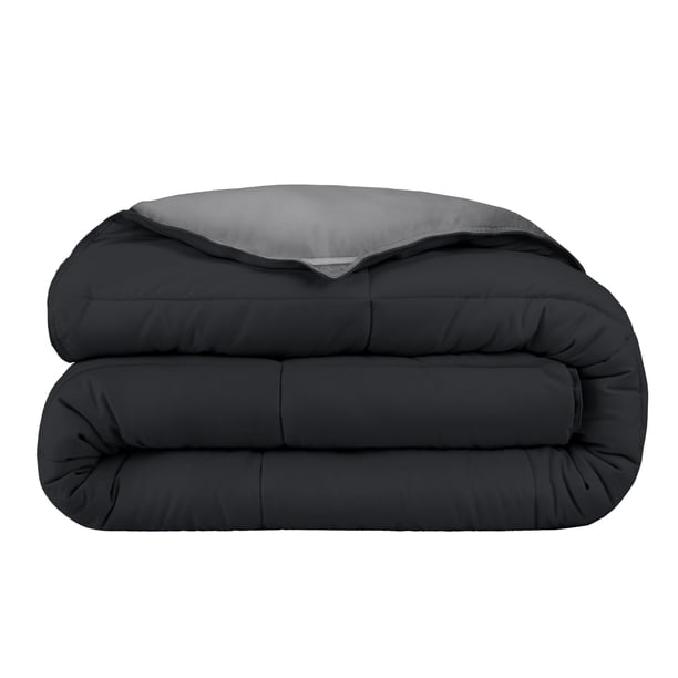 Bare Home Edredón Queen de gran tamaño – Colores reversibles – Alternativa de plumón de ganso – Ultra suave – Serie 1800 premium – Calidez para todas las estaciones – Edredón de cama (Queen de gran ta