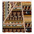 thumbnail image 3 of Ambesonne Tribal Shower Curtain, Geometrical Folkloric, 69"Wx84"L, Brown, 3 of 3