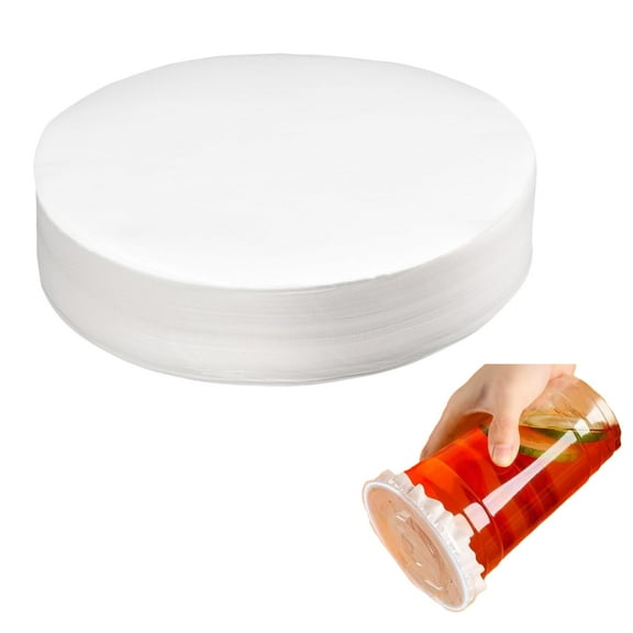 MODANU 200Pcs Cup Covers for Drinks 4.5in/11cm Leak Proof Cup Lid Liners Coffee Sealing Pads Round Paper Sealer Pads for Drink Milk Tea Coffee Beverage,White
