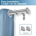 thumbnail image 4 of Urbanest 1" Adjustable Curtain Rod Set with Cap Finial Metal Window Drapery Rod, Modern Minimalist Design, 4 of 6