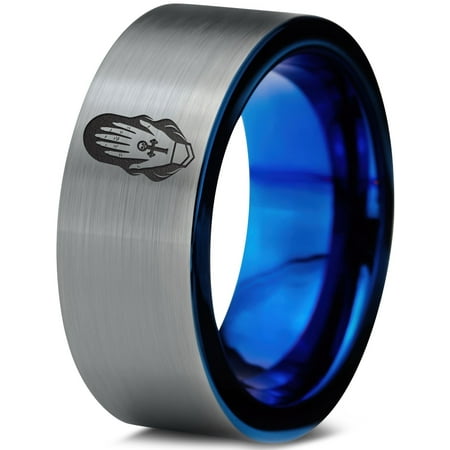 Miniatures Gamer Mens Rings Blue Tungsten Handmade Gifts Designer Jewelry Mother Day Gift