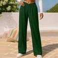 thumbnail image 6 of Women's Track Pants Baeitkot Women's Solid Color Casual Sporty Elastic Waistband Track Pants with Pockets Green XL, 6 of 7