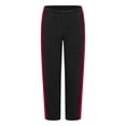 thumbnail image 4 of Haitryli Boys Girls Drawstring Sweatpants Contrasting Stripe Jogger Pants High Waisted Athletic Baggy Trousers Black Red S, 4 of 7