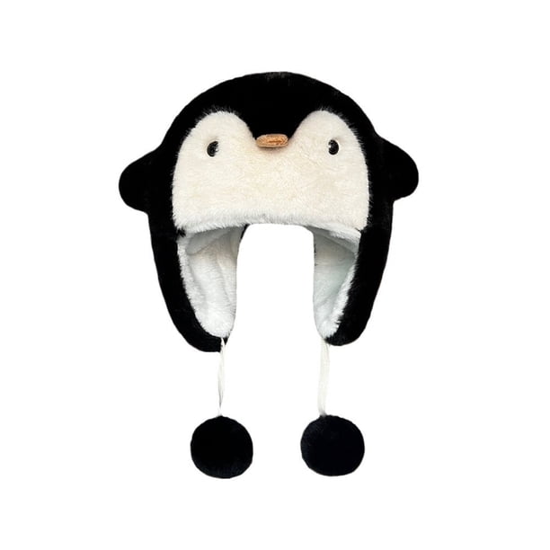 Sombrero de cosplay para disfraz, cálido, suave y acogedor, gorro de pingüinos