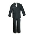 thumbnail image 4 of Baby Kid Teen Boys Formal Party 7pc Black Suits Tuxedo Color Satin Vest Tie S-20, 4 of 8