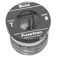 10 Fuse - Bussmann T Time Delay Heavy Duty Plug Fuse, 8 A, 125 VAC, 10 kA