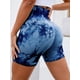 thumbnail image 3 of Pantalones cortos deportivos de yoga y fitness con cintura alta y efecto tie-dye para mujer, sin costuras, para abdomen y caderas ajustadas, Peach Hip Europa y Estados Unidos, 3 of 6