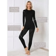 thumbnail image 3 of ANFERRY Womens Thermal Underwear Set Anti-Static Moisture Wicking Long Johns Seamless Crew Neck Ski Base Layer Cold Weather Outfit Sets, 3 of 8