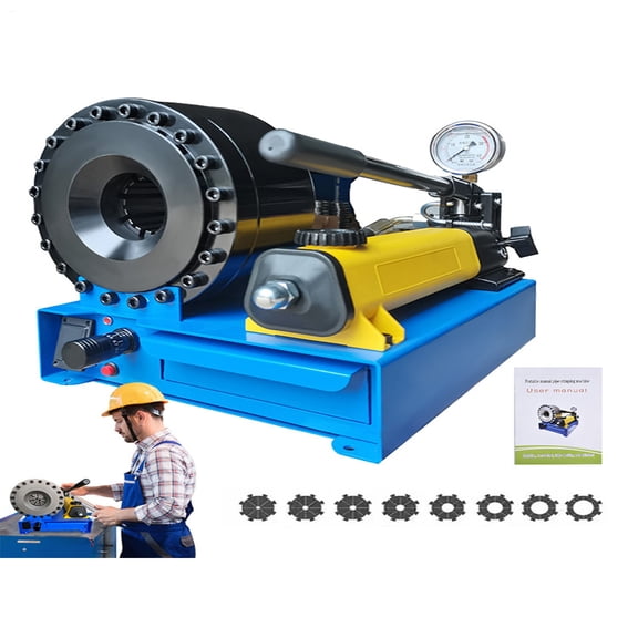 Hose Crimper with 8 Sets of Dies High Pressure Hydraulic Hose Crimping Handheld Hydraulic Hose Crimping Tool (Hose Crimper)