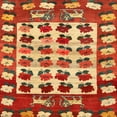 thumbnail image 1 of Ahgly Company Indoor Square Traditional Red Persian Area Rugs, 3' Square, 1 of 6