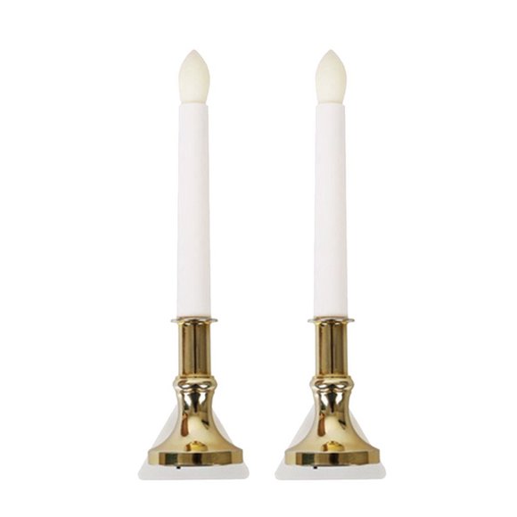 OULII Candles Rechargeable 2Pcs White PVC No Wax Dripping For Parties Decorations