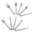 thumbnail image 2 of 10 Piece HSS Titanium Rotary File Set Dremel Routing and Milling Cutters for Wood and DIY Projects, 2 of 8