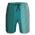 thumbnail image 3 of Logiee Teal Color Print Mens Swim Trunks Quick Dry Board Shorts,Breathable Hawaii Beach Shorts Swimwear Bathing Suits-XX-Large, 3 of 6