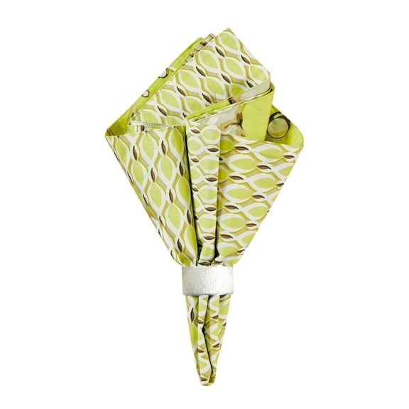 Calypso Green Shell Reversible Cotton Single Napkin