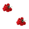 thumbnail image 2 of Kearding y apariencia realista flores artificiales inodoras y duraderas para la decoración del hogar de bricolaje sin riego amplia aplicación Rojo 2Conjunto, 2 of 6