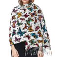 thumbnail image 5 of Shawl Wraps for Women - colorful butterfly_B Oversized Fall Winter Fashion Blanket Scarf for Women, 5 of 6