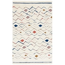 SAFAVIEH Casablanca Hermite Diamond Area Rug, Ivory/Rust, 3' x 5'