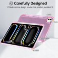 thumbnail image 3 of Dteck Case for iPad Pro 11 inch 2024,Shockproof 3-Layer Protection Case Built-in Pencil Holder Back Cover for iPad Pro 11-in. (M4),Pink, 3 of 7