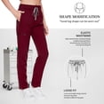 thumbnail image 3 of VIAOLI Zipper Scrubs for Women Set Work Utility Modern Nursing Uniform Athletic Healthy Beauty Wear Elastic Suit 8 Pockt, 3 of 6